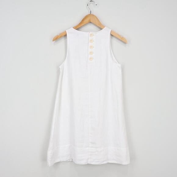 J.Crew Maxine Button Back Linen Dress White Size XS Petite NWT - Picture 6 of 8